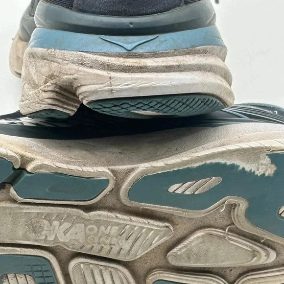Hoka One One Mens Bondi 7 1110518 OTRS Blue Running Shoes Sneakers Size 10 - Picture 12 of 13